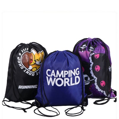 14" X 17" Polyester Various Drawstring Backpack