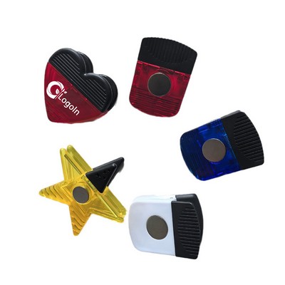 Heart Star Shape Plastic Multipurpose Clip with Magnetic Back for Refrigerator Note Holder
